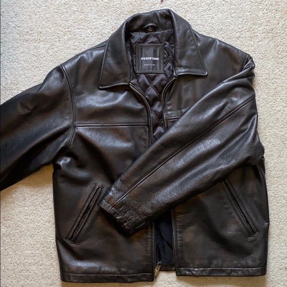 Andrew Marc Leather Jacket - Picture 1 of 4